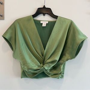 House of Harlow green crop top